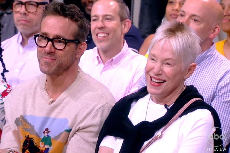 <p>ABC</p> Ryan Reynolds and Tammy Reynolds at The View in 2024