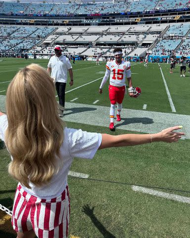 Old' Patrick Mahomes parties with wife Brittany, who teases him