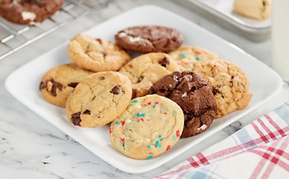 Feast your eyes on these chocolate chunk, oatmeal raisin, s'mores, and patriotic cookies. (Photo: QVC)