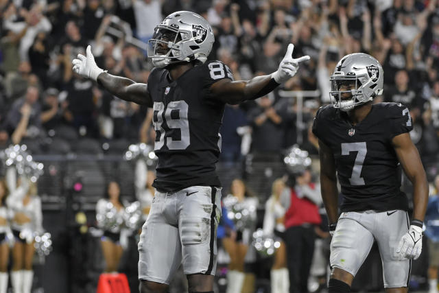 Las Vegas Raiders' rookie WR Bryan Edwards scores touchdown