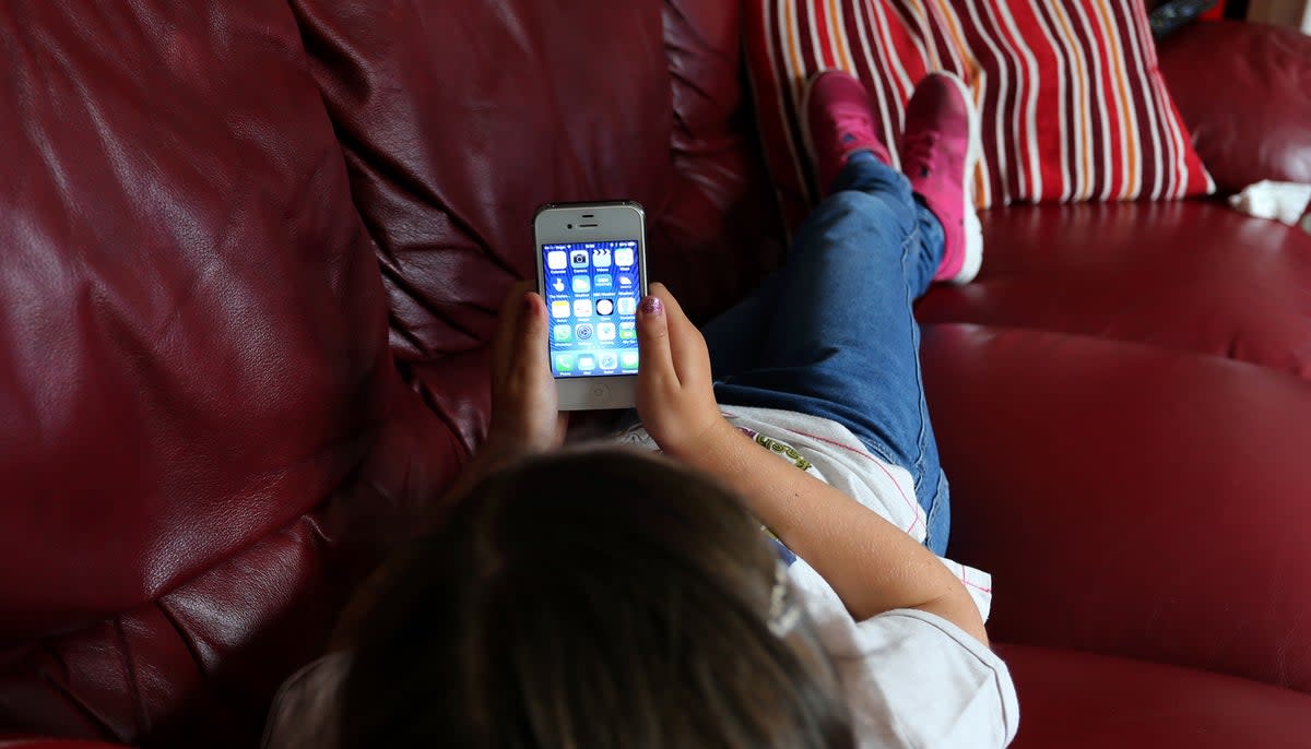 Children who use screens for more than half an hour before bedtime and go to bed later than 10pm are at greater risk of obesity, a study has revealed (PA Archive)