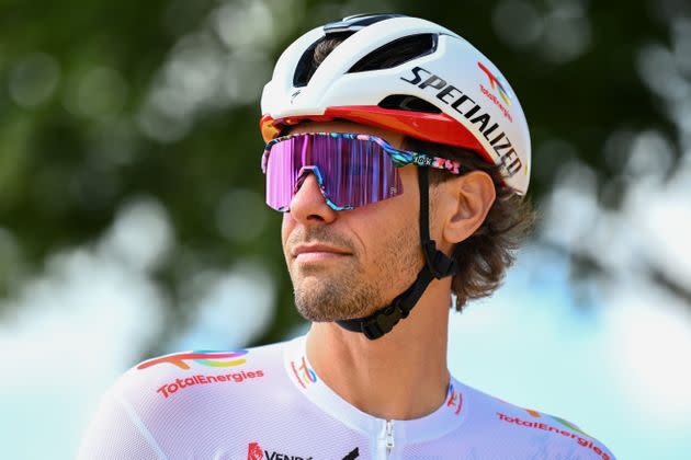 Daniel Oss, an Italian cyclist, finished Stage 5 of the race before seeking medical attention. (Photo: Stuart Franklin via Getty Images)