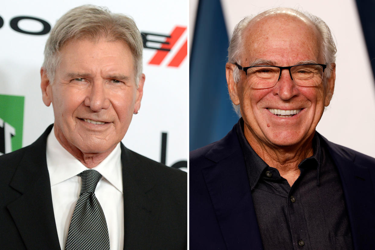 "Star Wars" alum Harrison Ford shared memories of his friendship with the late Jimmy Buffett (right) with the audience at the Hollywood Bowl on Thursday.