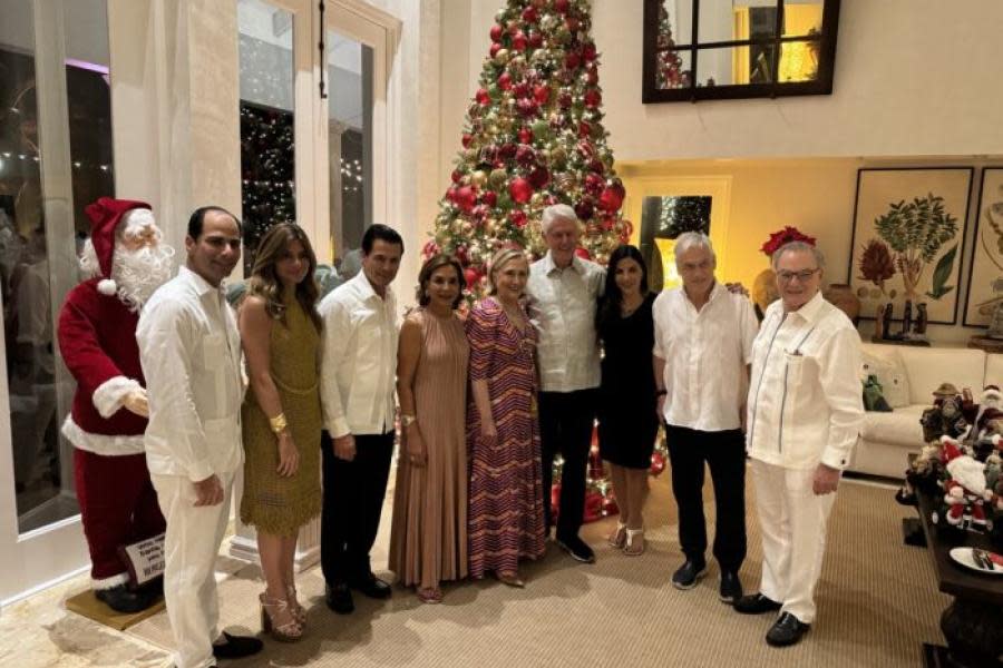 Peña Nieto se va de fiesta con los Clinton en República Dominicana