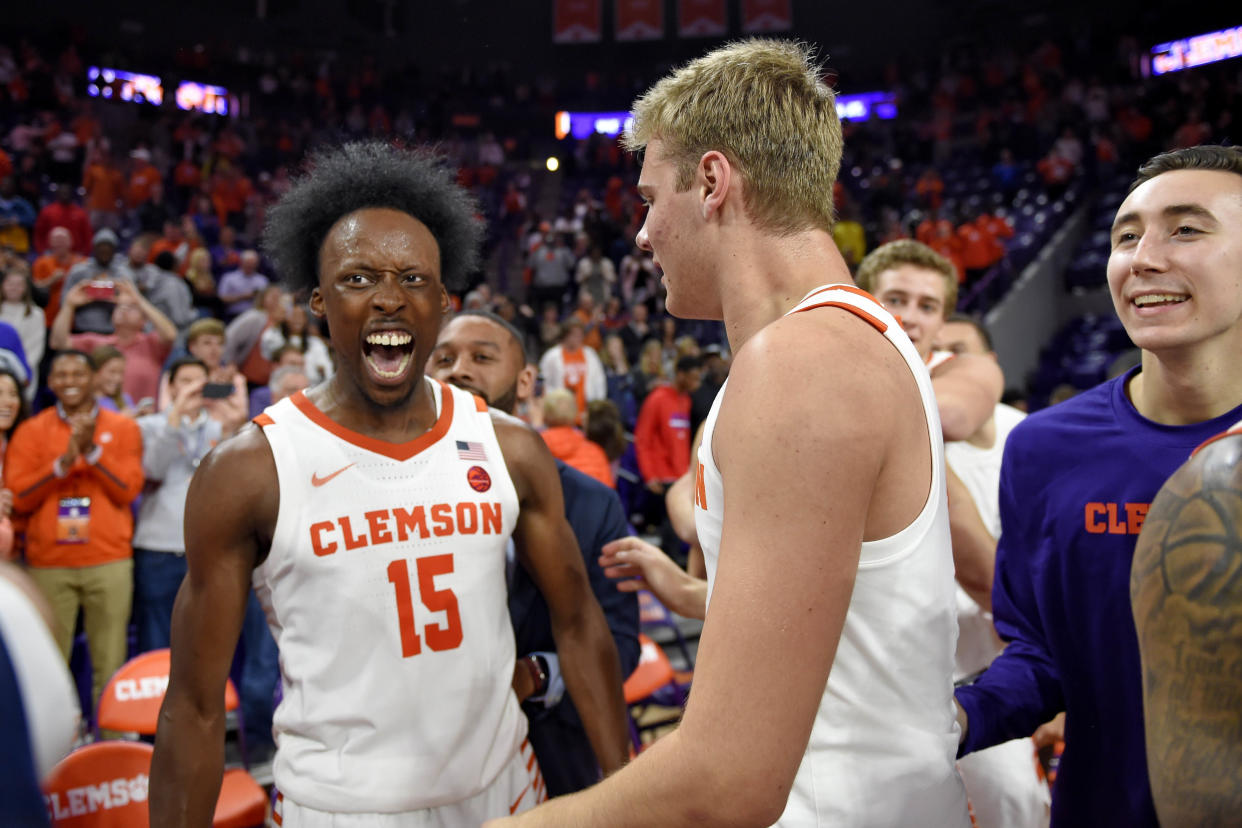 Clemson defeated No. 3 Duke 79-72 on Tuesday, marking the 11th time a top 5 team has lost to an unranked opponent this season. (AP Photo/Richard Shiro)