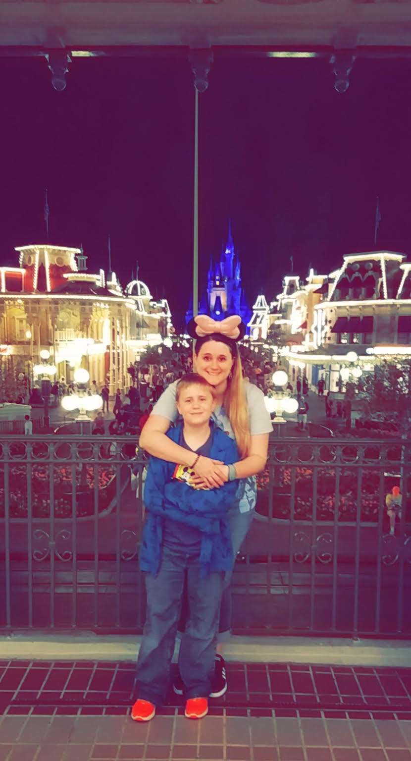 Danielle Scott, 31, and her 9-year-old son Aiden at Disney World. (Credit: State Farmers Market Restaurant)