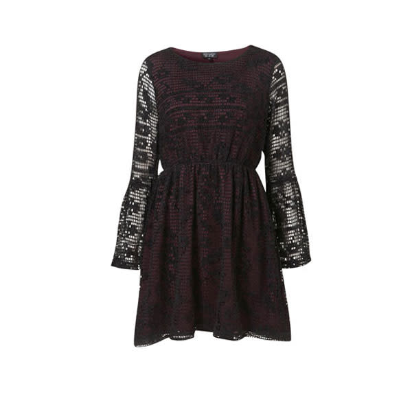 Lace dress with cinched waist, £30 Topshop