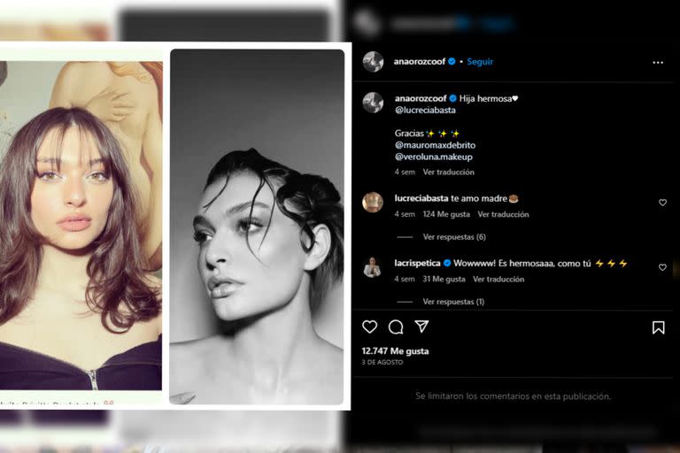 The actress proudly showed her daughter (photo Instagram @anaorozcoof)