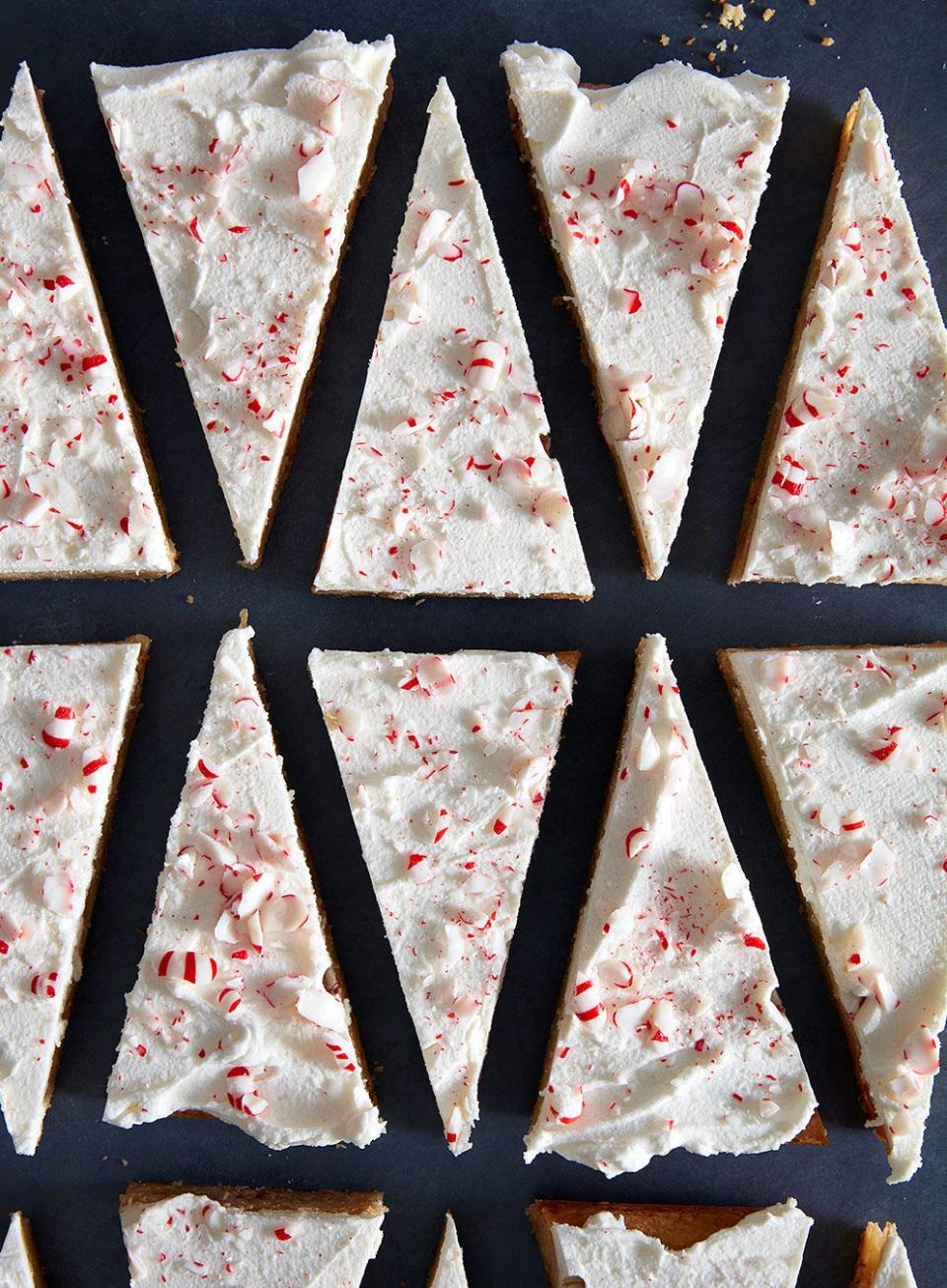 White Chocolate Peppermint Blondies