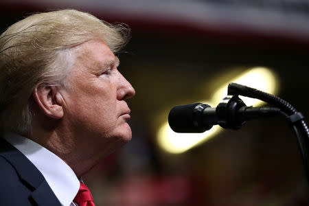 U.S. President Donald Trump rallies with supporters in Chattanooga, Tennessee, U.S. November 4, 2018. REUTERS/Jonathan Ernst/Files