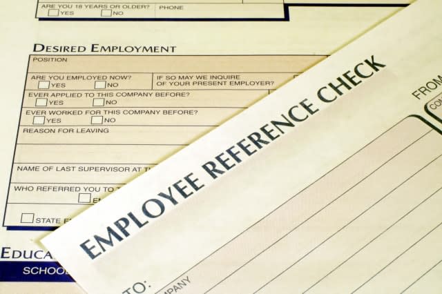 employee reference check form