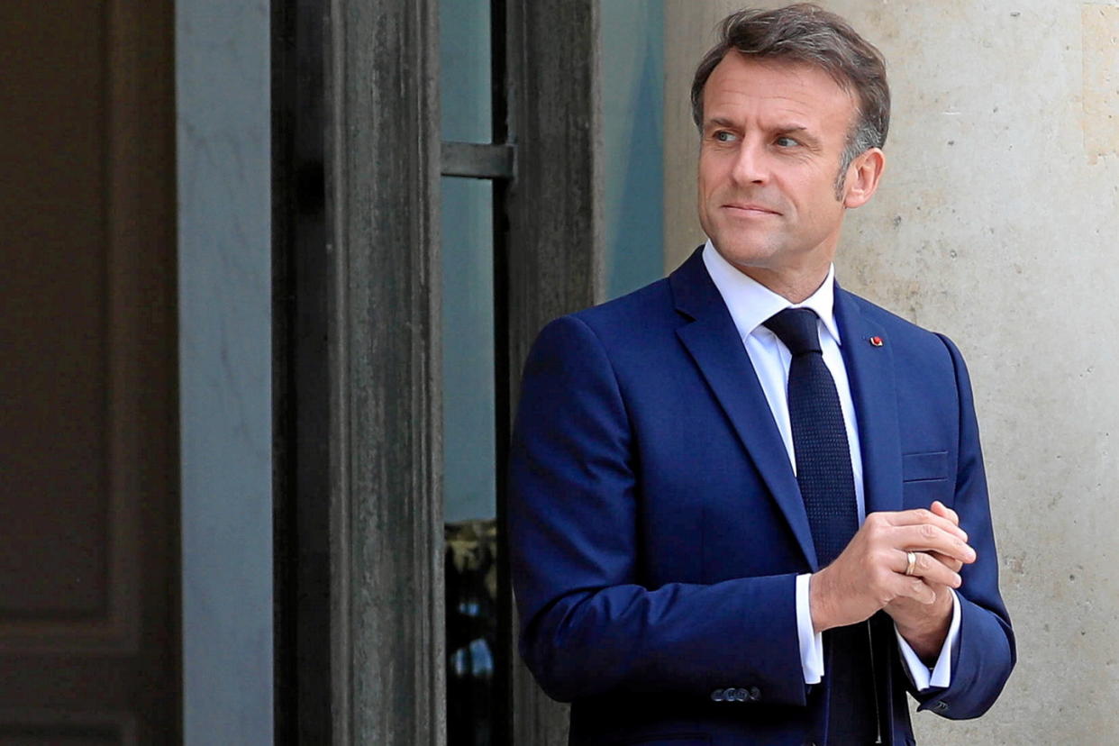 Emmanuel Macron a dévoilé plusieurs mesures au sujet de la natalité.  - Credit:J.E.E/SIPA / SIPA / J.E.E/SIPA