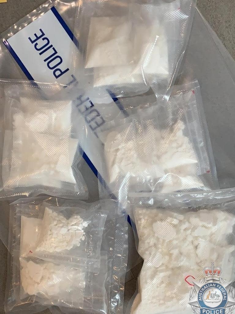 AFP images showing cocaine allegedly sent through mail