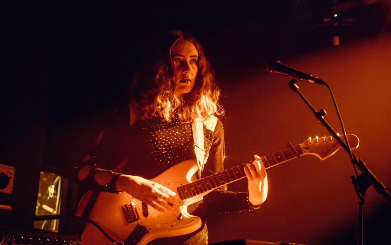 Rosa Walton of Let's Eat Grandma on stage in Shoreditch last night - Phoebe Rebecca Fox