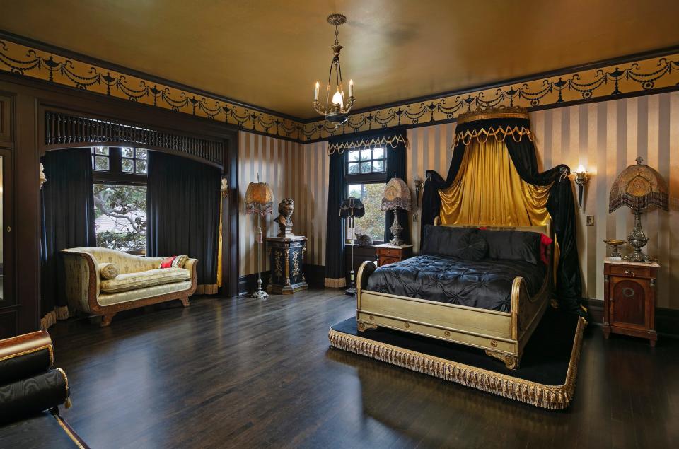 A bedroom in Kat Von D's California home.