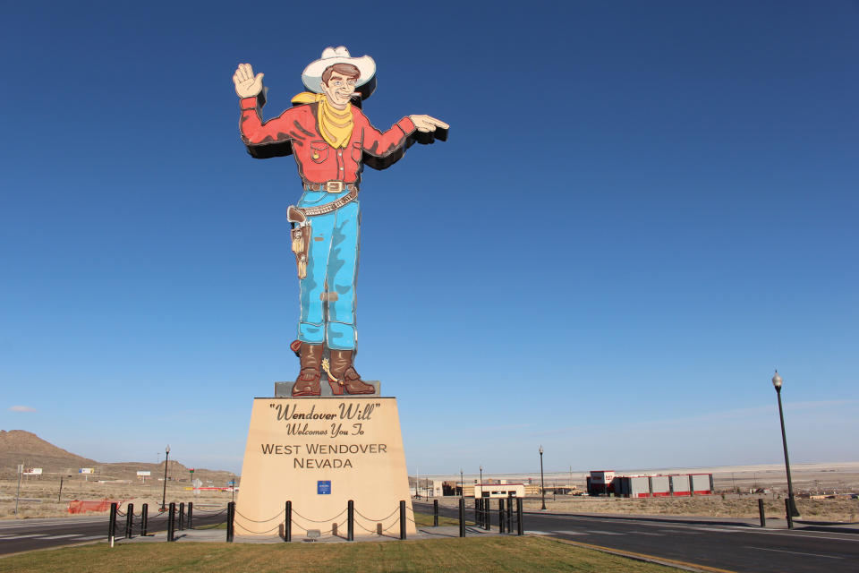 A statue of a cowboy named 