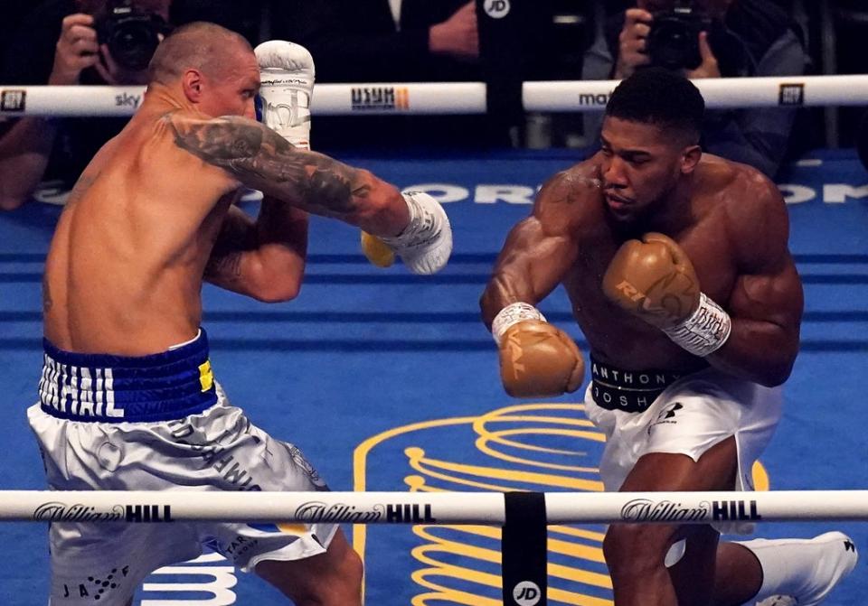 Oleksandr Usyk (left) claimed a dominant points victory over Anthony Joshua (Nick Potts/PA) (PA Wire)