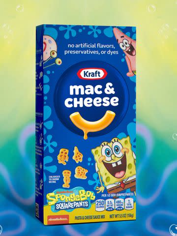 <p>Courtesy of Kraft</p> Spongebob SquarePants Macaroni and Cheese