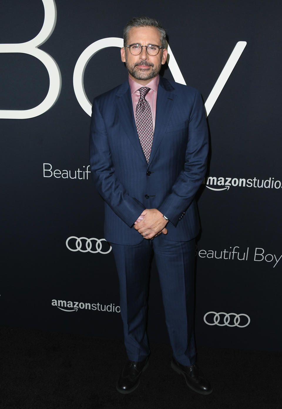 <p>The actor suited up for the premiere of “Beautiful Boy” in Beverly Hills on October 8. <em>[Photo: Getty]</em> </p>