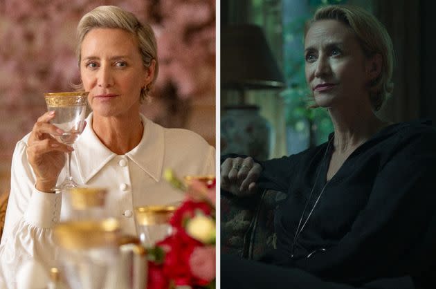 Janet McTeer in Kaos (left) and Ozark (right)