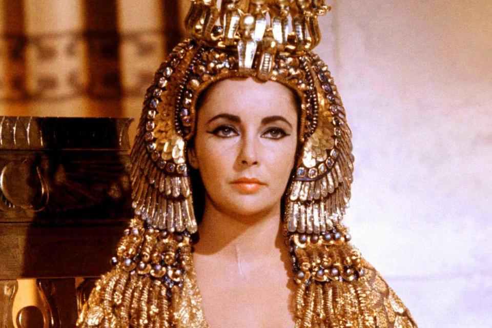 Elizabeth Taylor as Cleopatra in the 1963 epic drama film: Rex Features