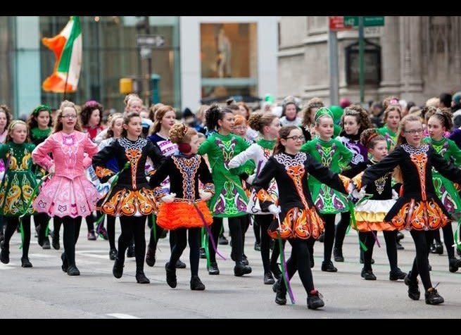 <em>Photo Credit: Stuart Monk / Shutterstock</em>    New York hosts the country’s and the world’s largest <a href="http://www.nycstpatricksparade.org/home.html" target="_hplink">St. Patrick’s Day celebration</a>, with more than two million people gathering for the city’s grand parade on March 17. The march up Fifth Avenue starts at 11 am on 44th Street and lasts about six hours, ending at 79th, with a stop at the St. Patrick’s Cathedral along the way. There are no floats or cars allowed in the parade, which features bands, bagpipes, and dancers, and typically between 150,000 to 250,000 participants. The tradition itself dates back to 1762, making the NYC St. Patrick’s Day Parade older than the U.S. itself.    Plan Your Trip: Visit <a href="http://www.fodors.com/world/north-america/usa/new-york/new-york-city/" target="_hplink">Fodor’s New York City Travel Guide</a>