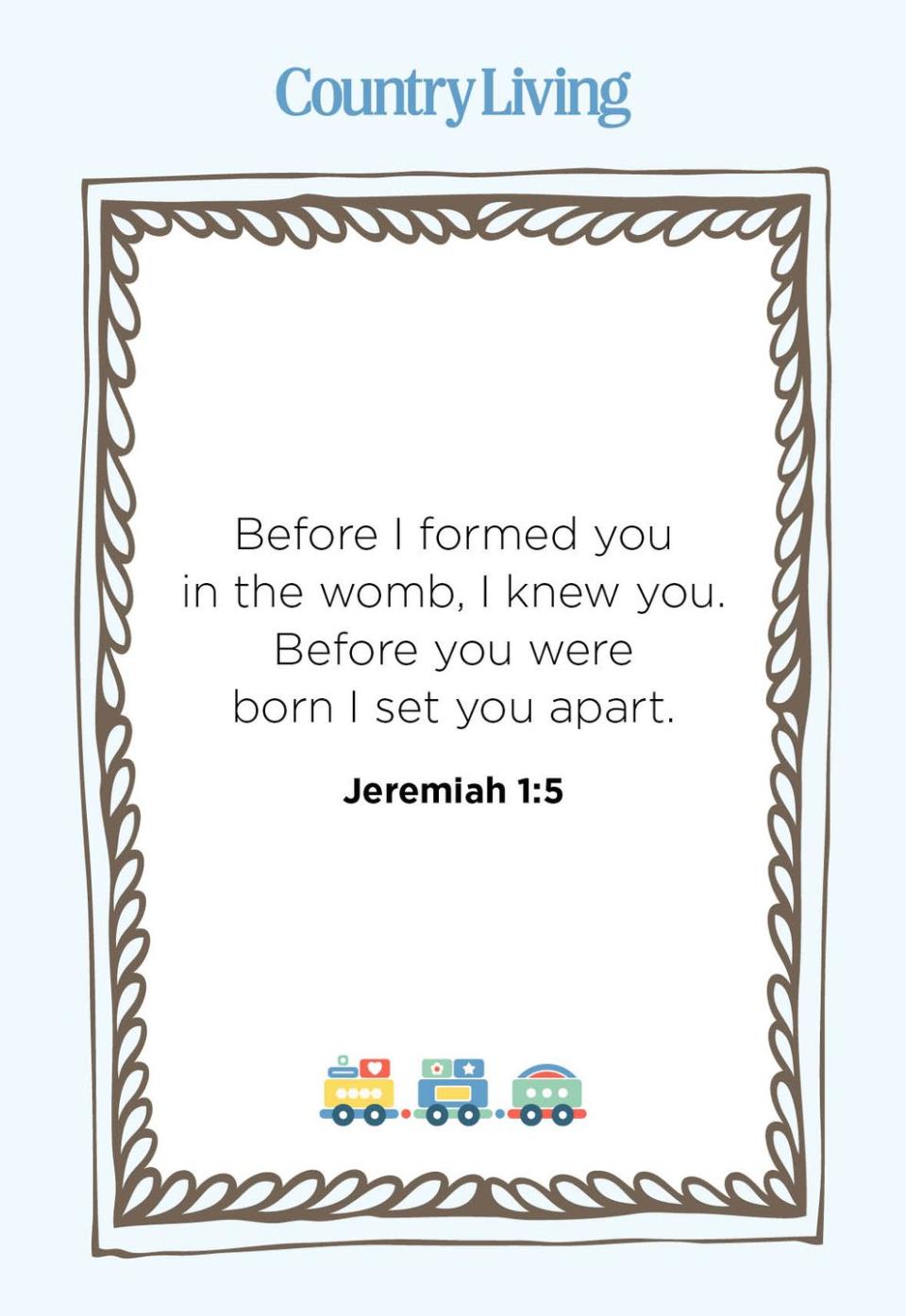 1) Jeremiah 1:5