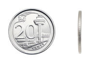 The 20-cent coin is made of multi-ply nickel plated steel, has a milled edge, and has a diameter of 21mm and a thickness of 1.72mm. The back design features Changi Airport – one of the best airports in the world. (MAS Photo)
