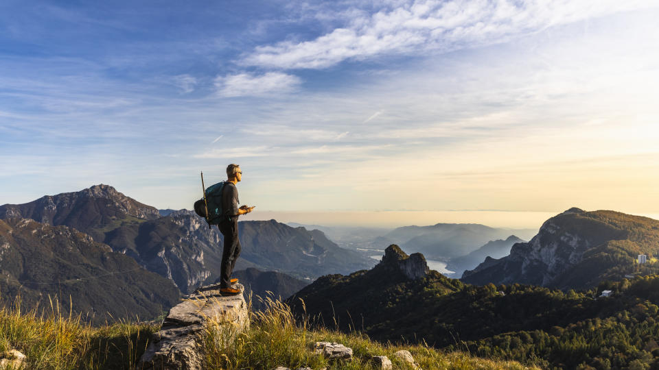 Hiker on a mountain