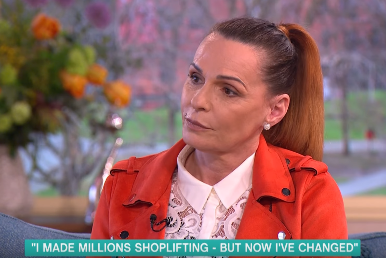 Changed woman: Kim Farry discussed her financial struggles since stopping shoplifting on This Morning (ITV)