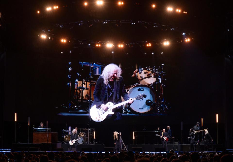 Waddy Wachtel performs with Stevie Nicks at Bridgestone Arena in Nashville, Tenn., Tuesday, May 14, 2024.