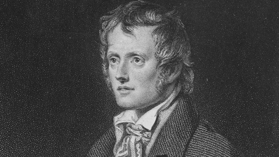 Black and white image of peasant poet, John Clare