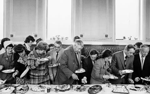 Mayor of Todmorden's inaugural banquet, 1977 - Credit: Martin Parr/Magnum