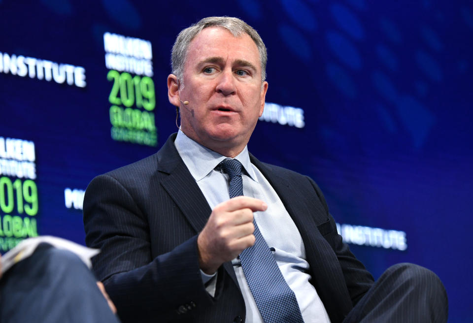 BEVERLY HILLS, CALIFORNIA - APRIL 29: Ken Griffin participates in a panel discussion during the annual Milken Institute Global Conference at The Beverly Hilton Hotel  on April 29, 2019 in Beverly Hills, California. (Photo by Michael Kovac/Getty Images)