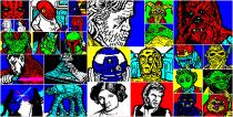 <p>Luke Skywalker, Prinzessin Leia, Han Solo, Chewbacca, Meister Yoda, Darth Maul, R2D2 und die Ewoks gehören zu den prägenden Figuren des “Star Wars”-Universums. Hier sind sie in einer Collage vereint. Credit: Steve Horsley / <a rel="nofollow noopener" href="https://www.horsenburger.com/" target="_blank" data-ylk="slk:Horsenburger.com;elm:context_link;itc:0;sec:content-canvas" class="link ">Horsenburger.com</a>. </p>