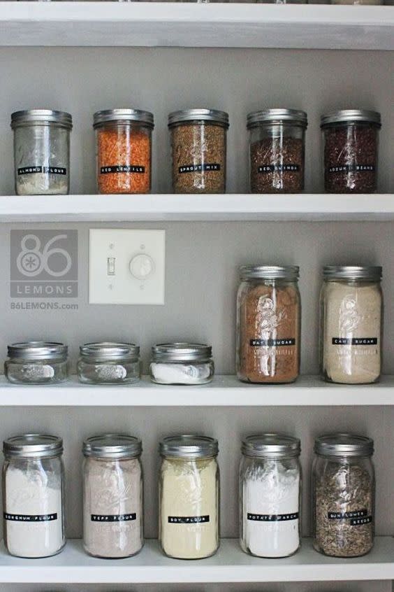 pantry organization ideas mason jars