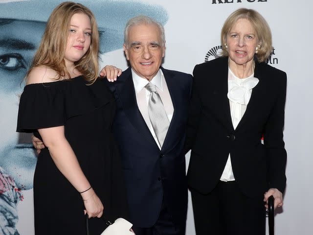 <p>Jim Spellman/Getty</p> Francesca Scorsese, Martin Scorsese and Helen Morris attend the "Rolling Thunder Revue: A Bob Dylan Story By Martin Scorsese" New York screening on June 10, 2019.