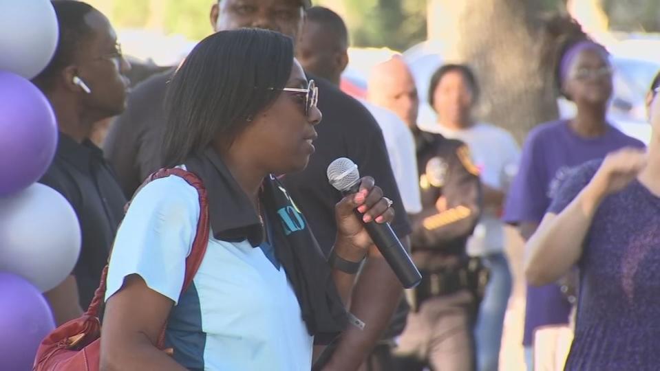 Dozens in the Ocala community honored the life of Ajike “AJ” Owens, the woman her neighbor allegedly shot and killed almost a week ago.