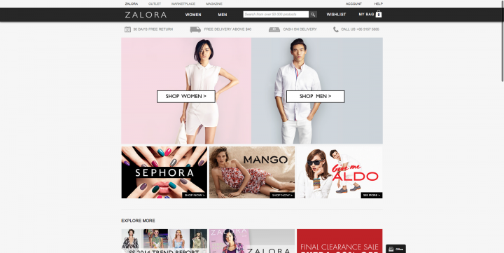 ecommerce site singapore zalora