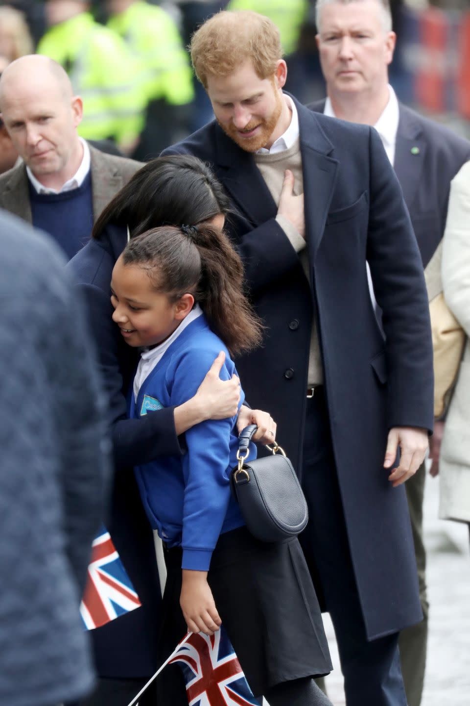 The young girl couldn't believe her luck when Prince Harry pulled her out of the crowd. Photo: Getty Images