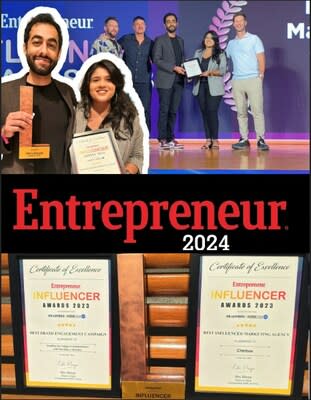 Chtrbox Wins Agency of the Year from Entrepreneur India 2023 Awards (CNW Group/QYOU Media Inc.)