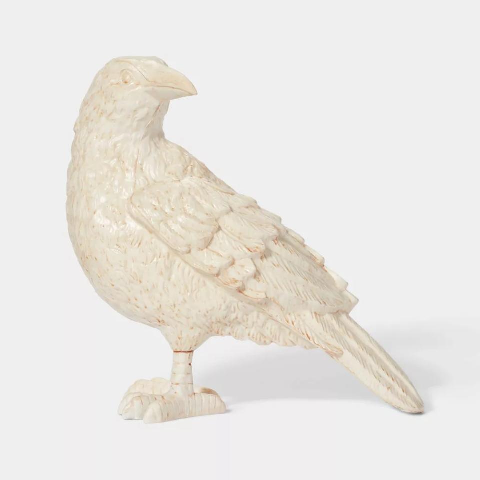 Hyde & EEK! cream raven sculpture