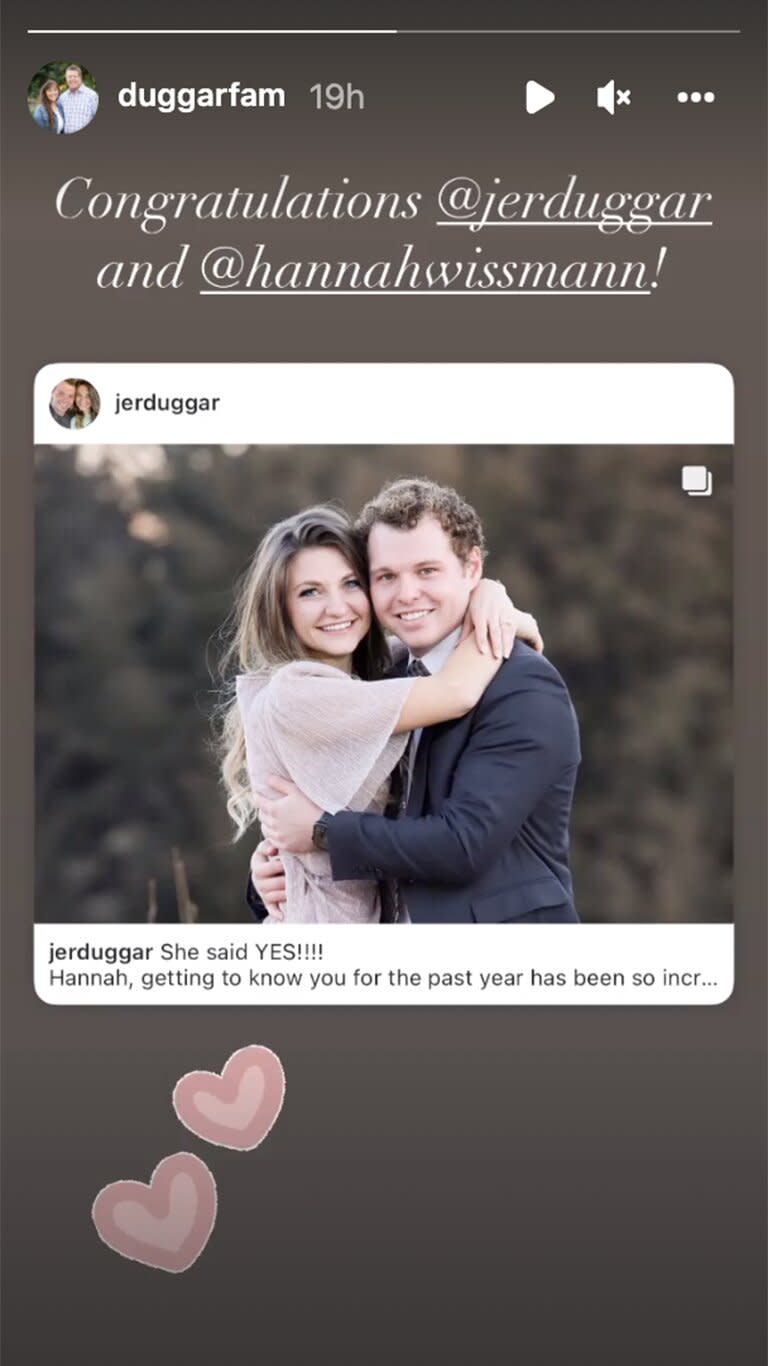 Duggar family reacts to Jeremiah's engagement