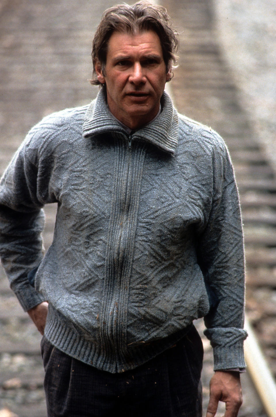 Harrison Ford in a scene from the film 'The Fugitive', 1993. (Photo by Warner Brothers/Getty Images)