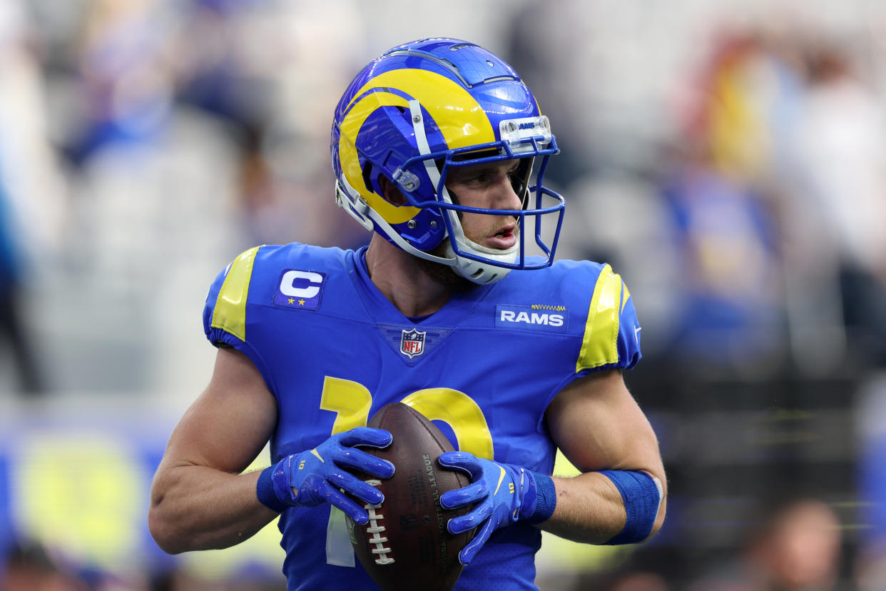 Cooper Kupp #10 of the Los Angeles Rams was the fantasy football league-winner of 2021