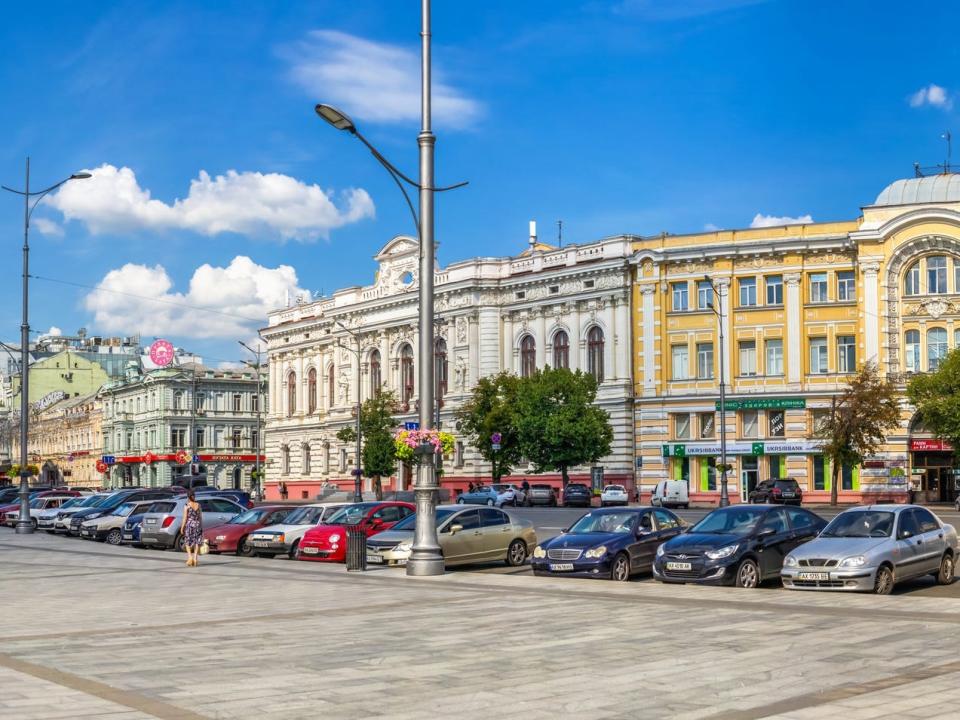 Constitution Square in Kharkiv, Ukraine in Ukraine