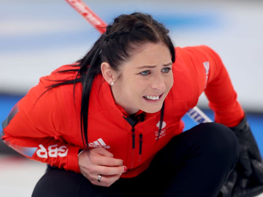 Eve Muirhead in action during Team GB’s win over Japan (Getty Images)