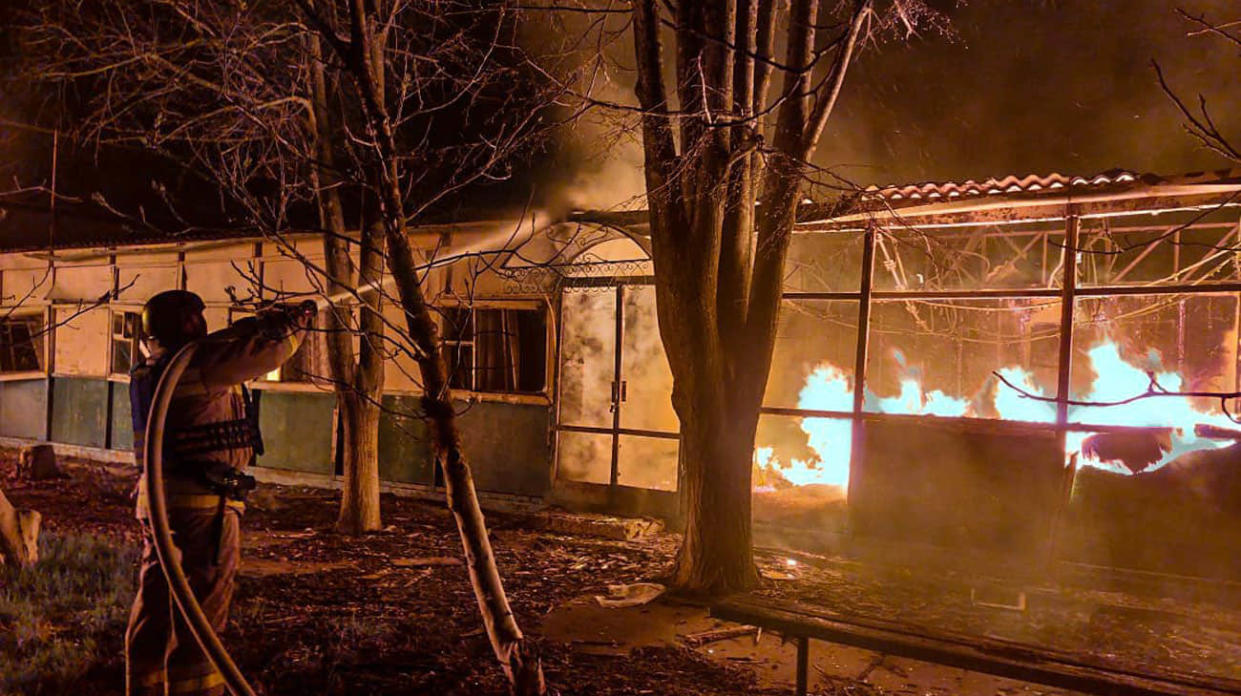 Aftermath of the strikes on Mykolaiv Oblast. Photo: State Emergency Service of Ukraine