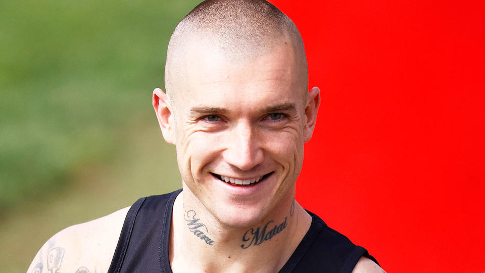 Pictured here, Richmond superstar Dustin Martin at a training session with the Tigers.