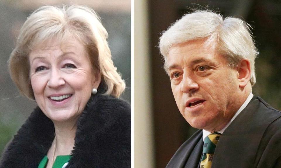 The leader of the House, Andrea Leadsom, and the Speaker, John Bercow.